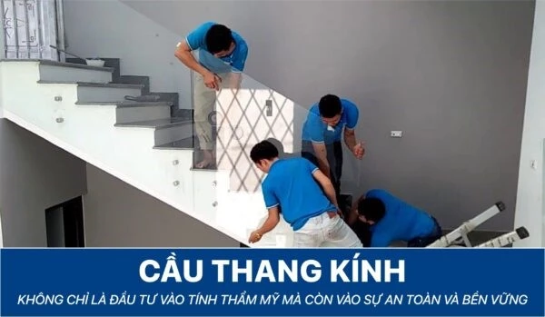 Báo giá cầu thang kính
