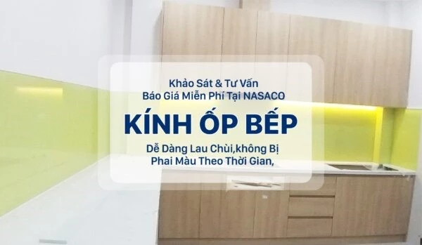 Báo giá kính màu ốp bếp