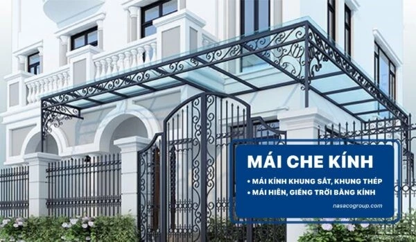 Báo giá mái kính cường lực