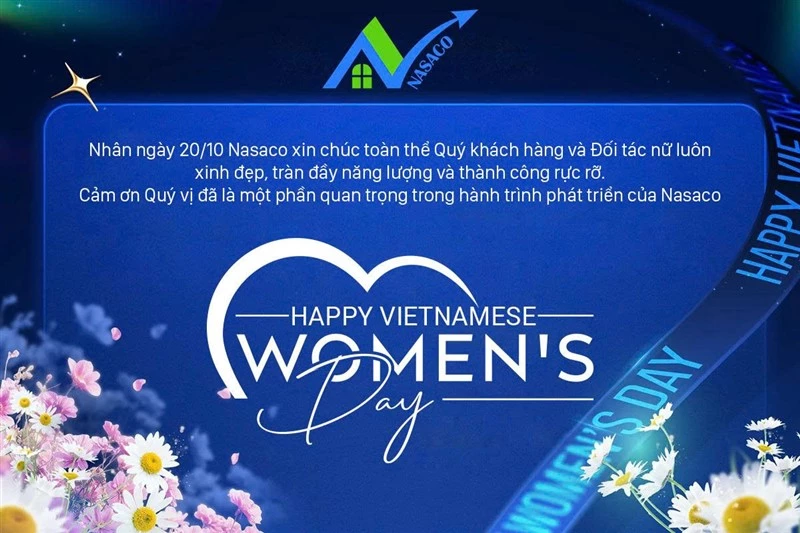 Nasaco chúc mừng Ngày Phụ nữ Việt Nam 20/10
