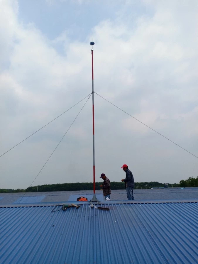 Thi công hệ thống chống sét trực tiếp