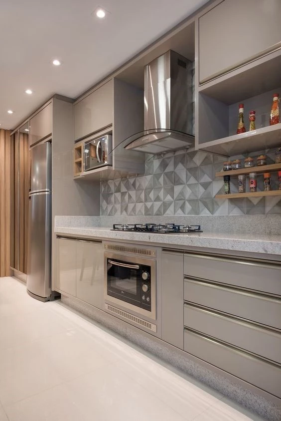 Tủ bếp cánh kính